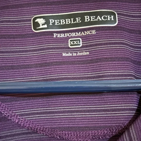 Pebble Beach Purple Striped Men's Shirt - Picture 3 of 3